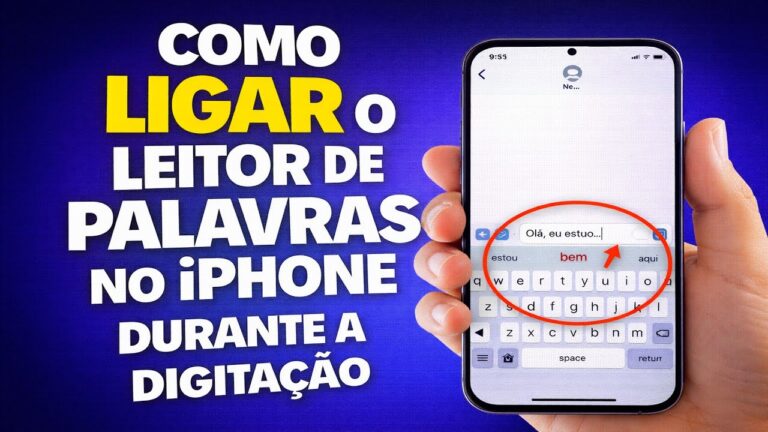 COMO LIGAR O LEITOR DE PALAVRAS NO IPHONE DURANTE A DIGITAÇÃO