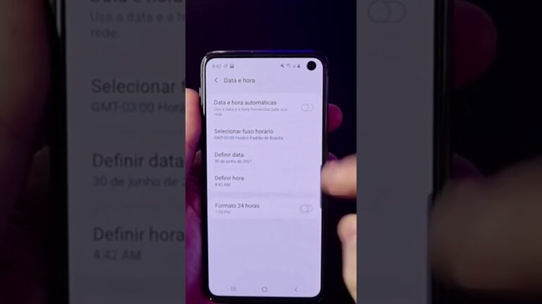 COMO CONFIGURAR DATA E HORA MANUAL NO SAMSUNG #Shorts