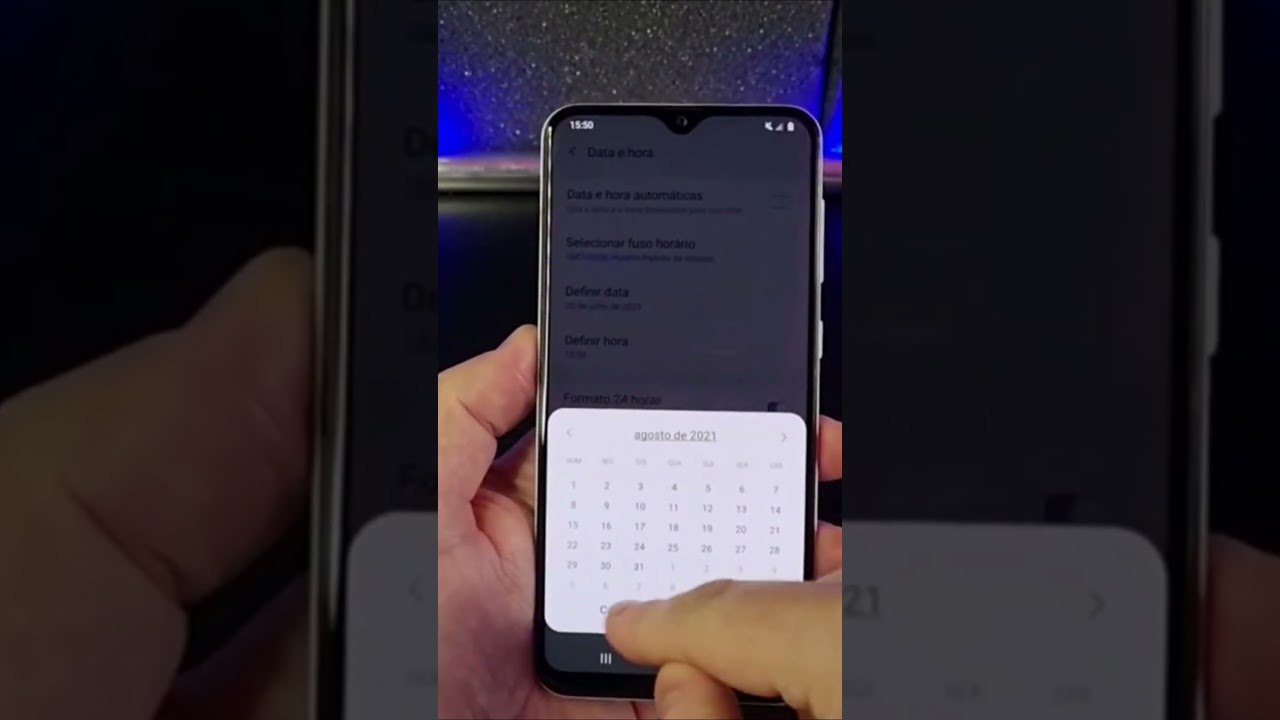 AJUSTE A DATA E HORA MANUALMENTE NO SEU SAMSUNG #Shorts