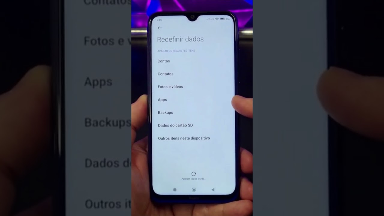 COMO FORMATAR E APAGAR TODOS OS DADOS NO XIAOMI #Shorts