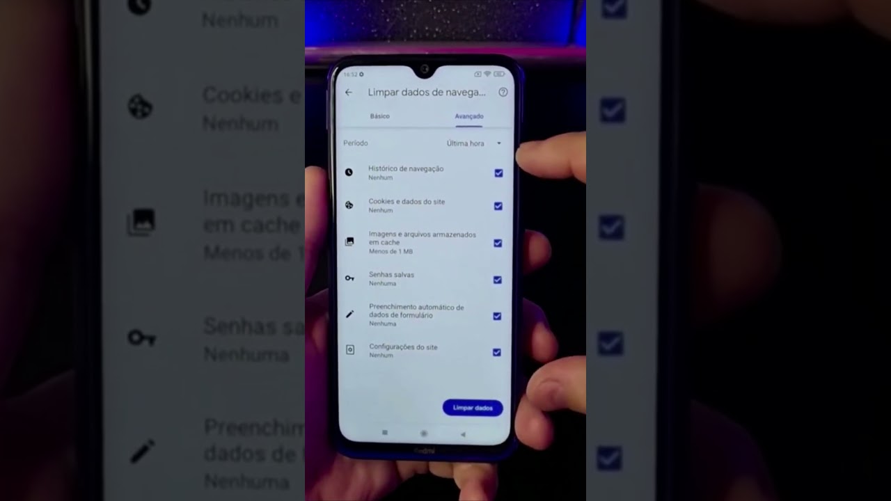 COMO LIMPAR OS DADOS DO NAVEGADOR NO XIAOMI #Shorts