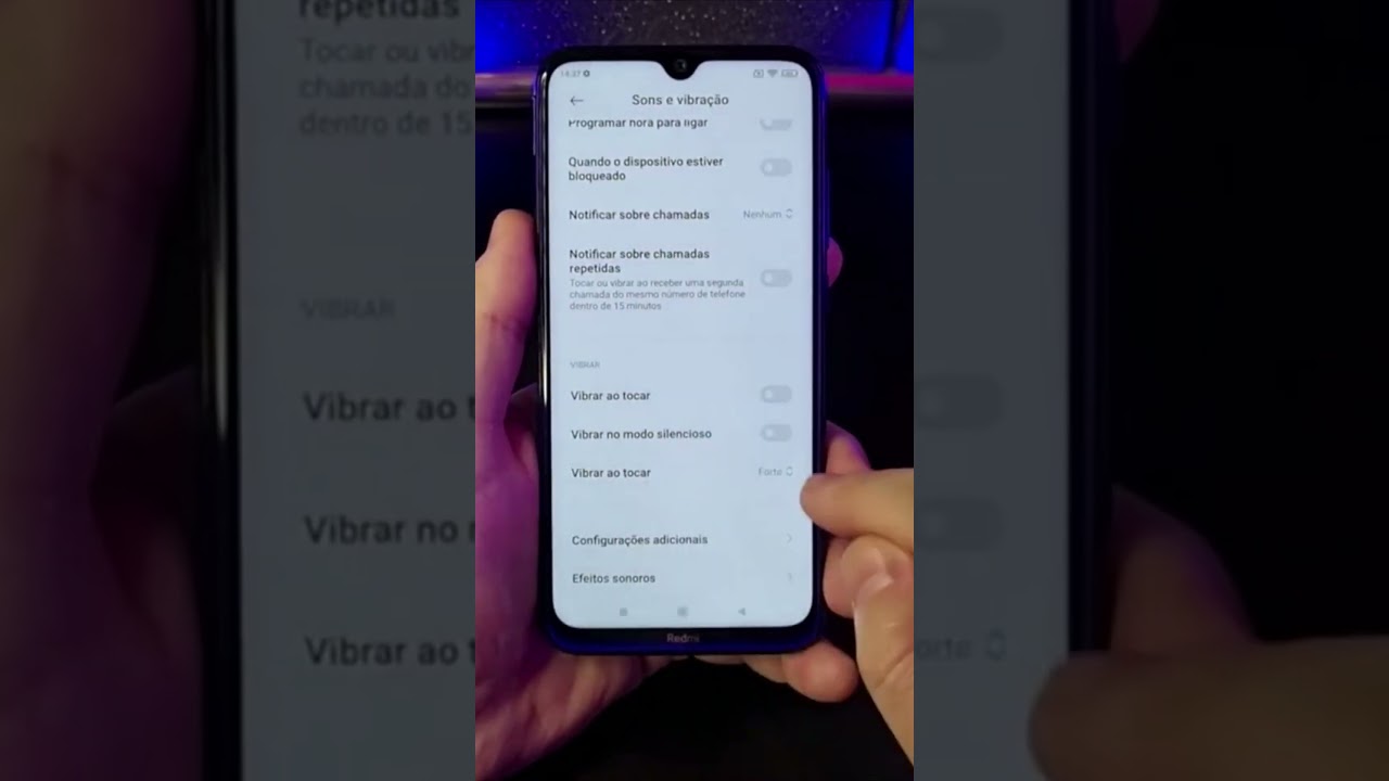 COMO ATIVAR OU DESATIVAR A VIBRAÇÃO NO XIAOMI #Shorts
