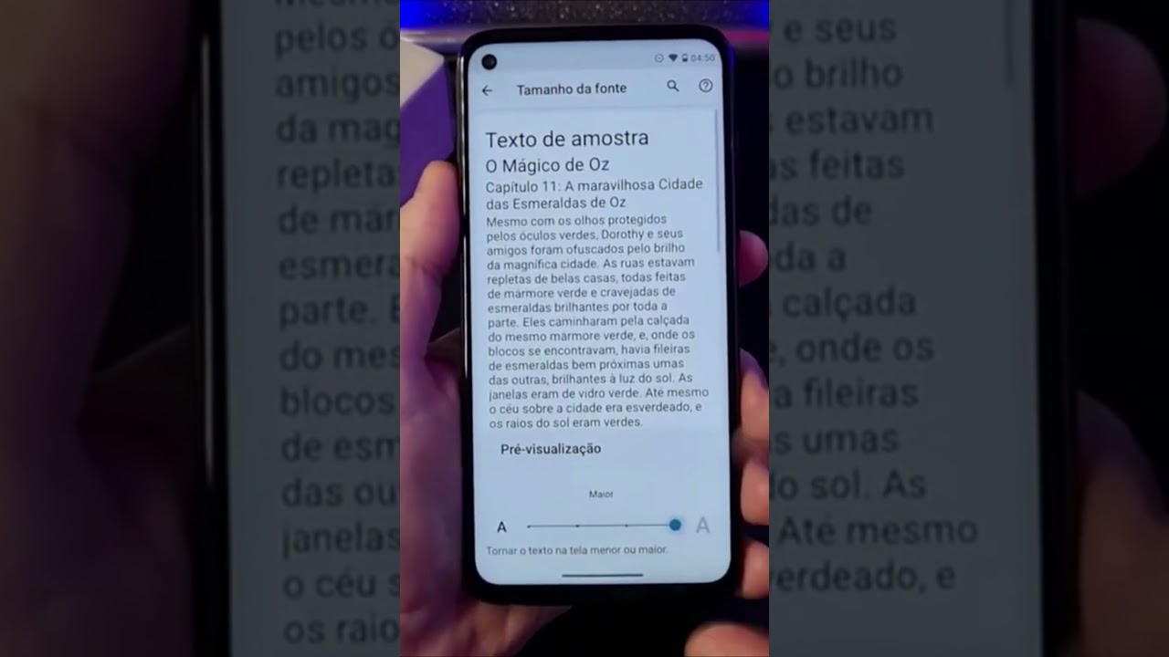 MODIFIQUE O TAMANHO DO TEXTO NO MOTOROLA #Shorts