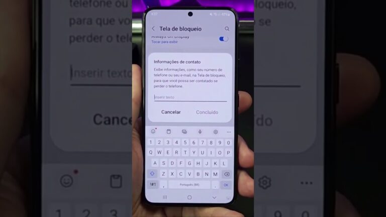 COMO EXIBIR MENSAGEM NA TELA DE BLOQUEIO NO GALAXY #Shorts