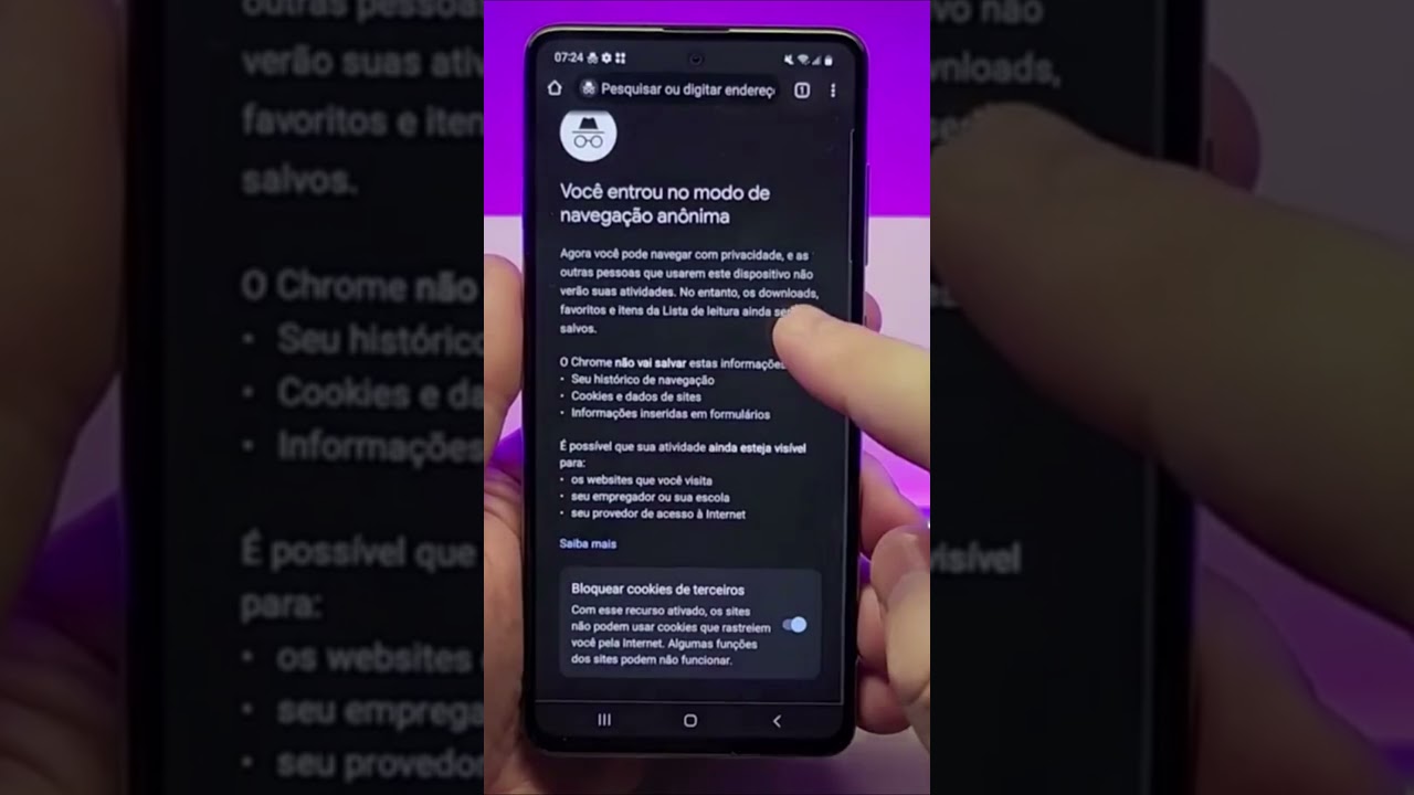COMO NAVEGAR NO MODO ANÔNIMO NO CHROME ANDROID #Shorts