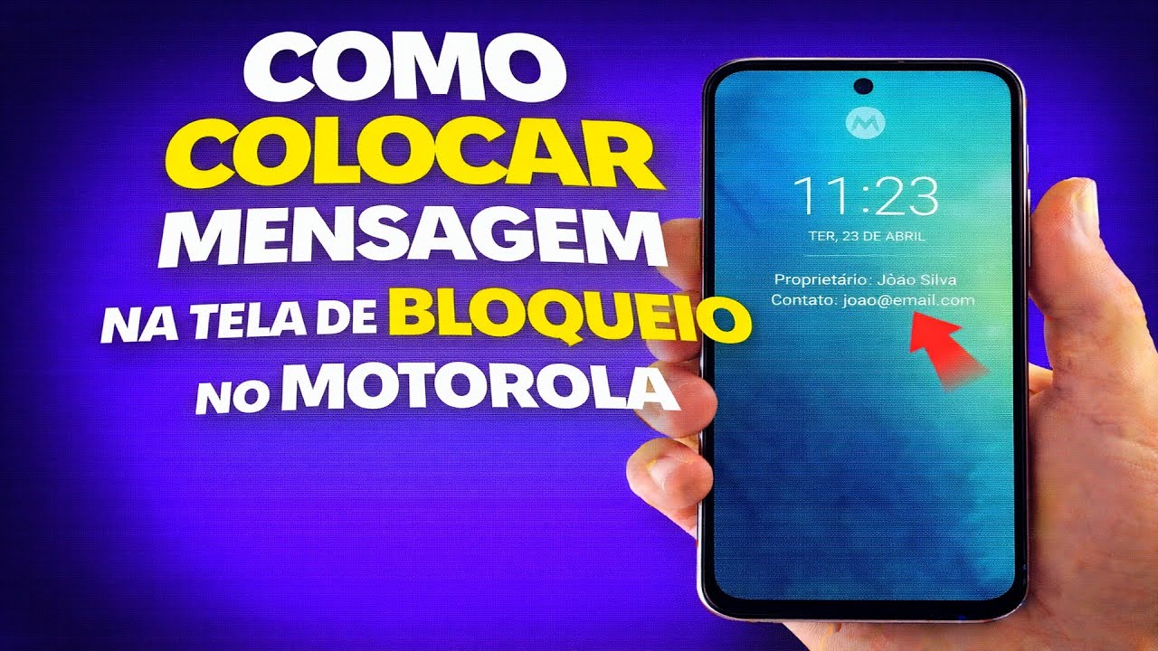 COMO COLOCAR MENSAGEM NA TELA DE BLOQUEIO NO MOTOROLA COMO COLOCAR MENSAGEM NA TELA DE BLOQUEIO NO MOTOROLA