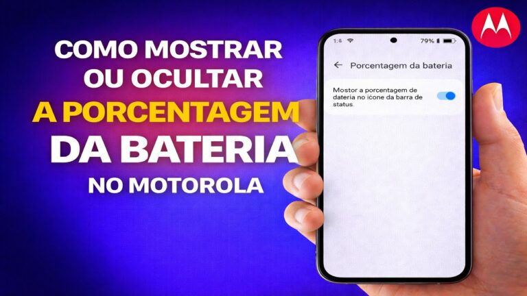 COMO MOSTRAR OU OCULTAR A PORCENTAGEM DA BATERIA NO MOTOROLA