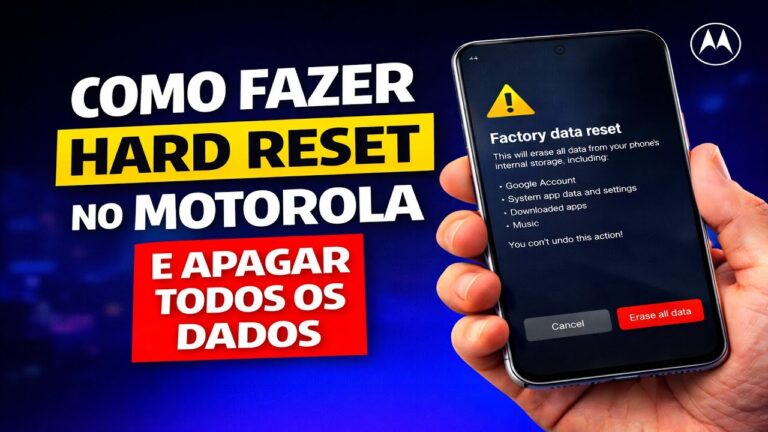 COMO FAZER HARD RESET NO MOTOROLA E APAGAR TODOS OS DADOS
