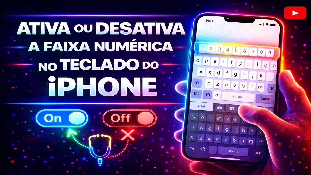 ATIVA OU DESATIVA A FAIXA NUMÉRICA NO TECLADO DO IPHONE