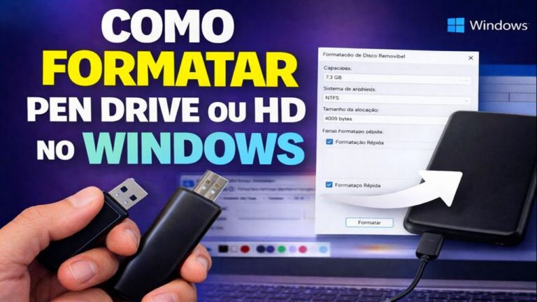 COMO FORMATAR PEN DRIVE OU HD NO WINDOWS RÁPIDO COMO FORMATAR PEN DRIVE OU HD NO WINDOWS RÁPIDO