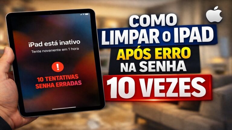 COMO LIMPAR O IPAD APÓS ERRO NA SENHA 10 VEZES