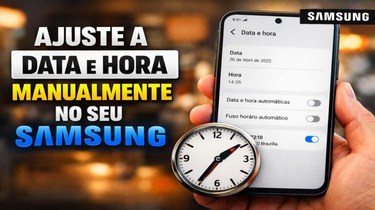 AJUSTE A DATA E HORA MANUALMENTE NO SEU SAMSUNG