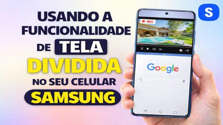 Usando a funcionalidade de tela dividida no seu celular Samsung