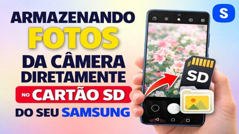 Armazenando fotos da câmera diretamente no cartão SD do seu Samsung