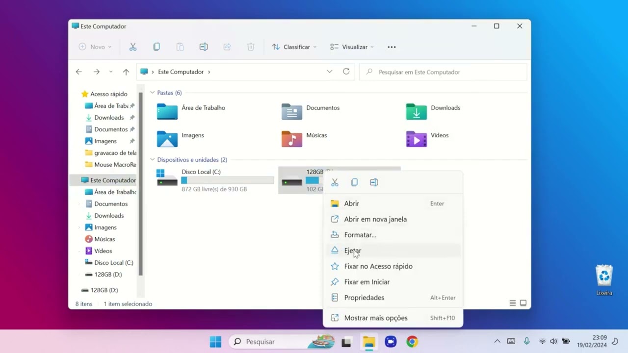 ░ Como Ejetar Corretamente um PenDrive ou HD no Windows