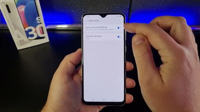 ► Configurando data e hora manualmente no Samsung