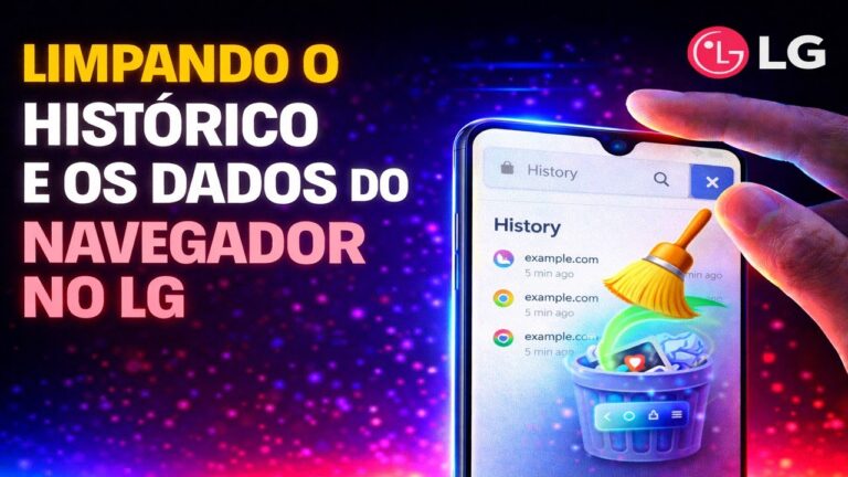 Limpando o histórico e os dados do navegador no LG
