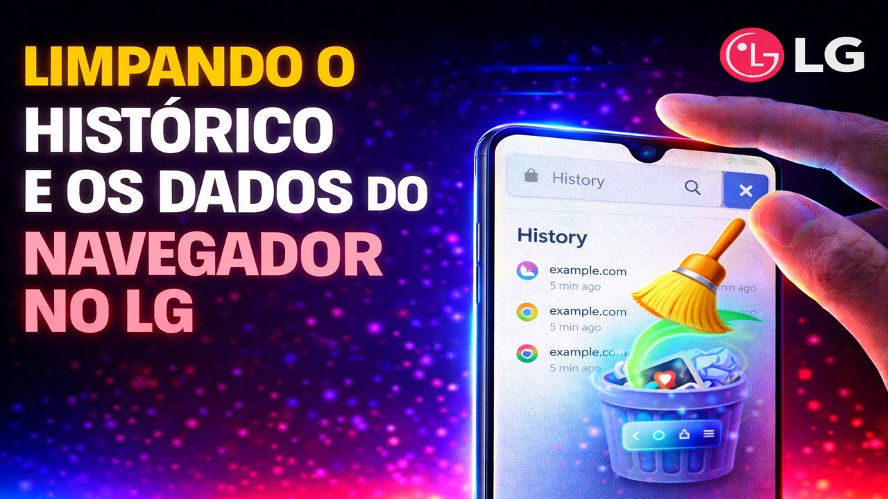 Limpando o histórico e os dados do navegador no LG