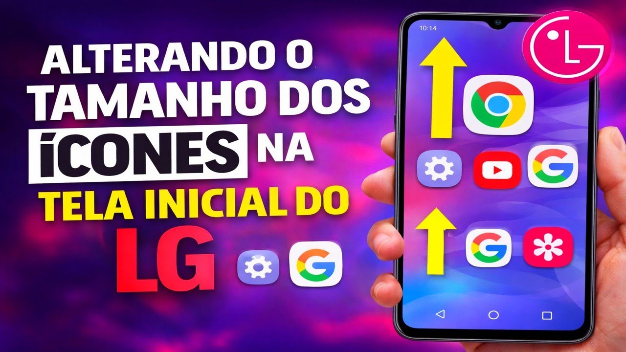 Alterando o tamanho dos ícones na tela inicial do LG