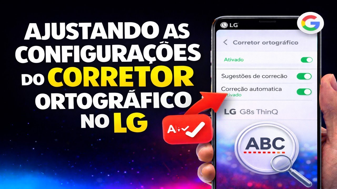Ajustando as configurações do corretor ortográfico no LG