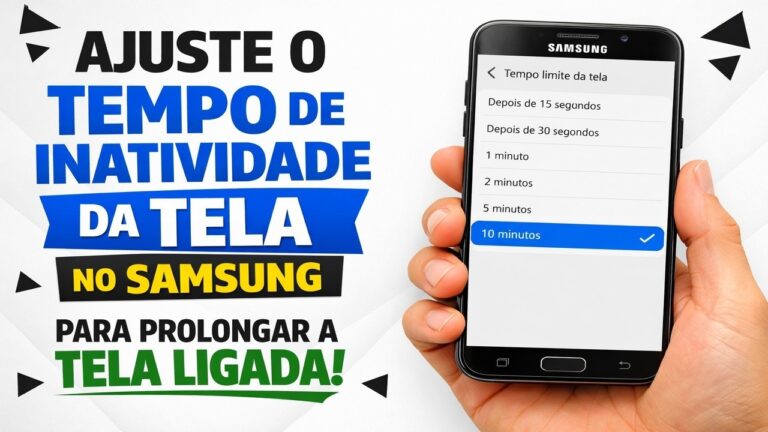 ► Ajuste o tempo de inatividade da tela no Samsung para prolongar a Tela Ligada