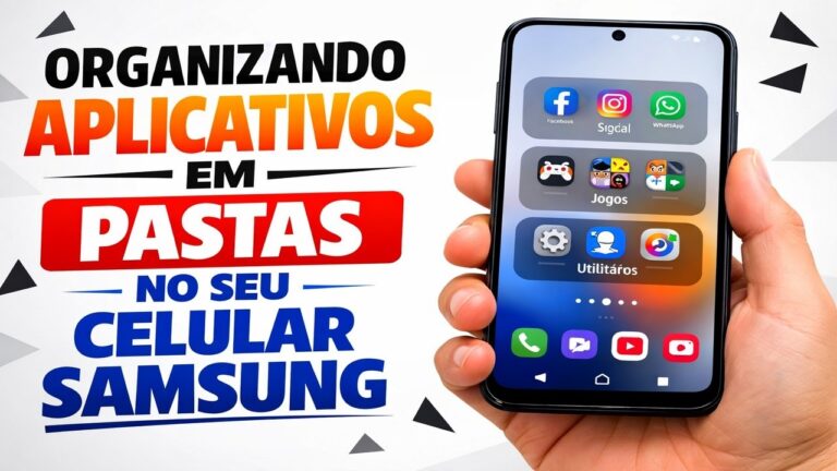► Organizando aplicativos em pastas no seu celular Samsung