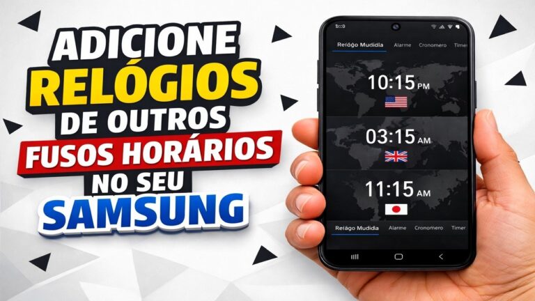 ► Aprenda a adicionar relógios de outros fusos horários no seu Samsung