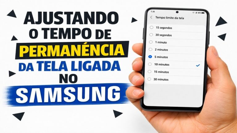 ► Ajustando o tempo de permanência da tela ligada no Samsung