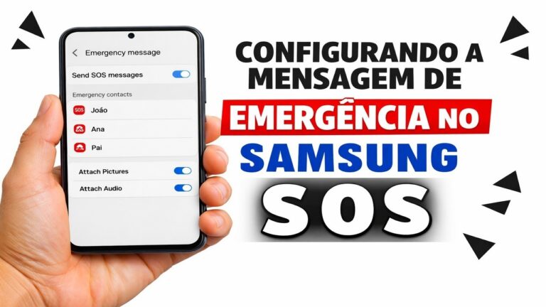► Configurando a mensagem de emergência no Samsung S O S ► Configurando a mensagem de emergência no Samsung S O S