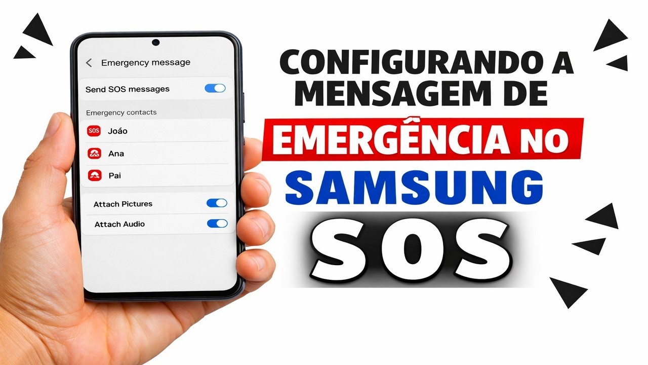 ► Configurando a mensagem de emergência no Samsung S O S ► Configurando a mensagem de emergência no Samsung S O S