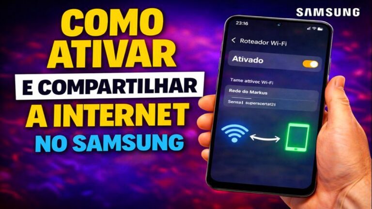 COMO ATIVAR E COMPARTILHAR A INTERNET NO SAMSUNG