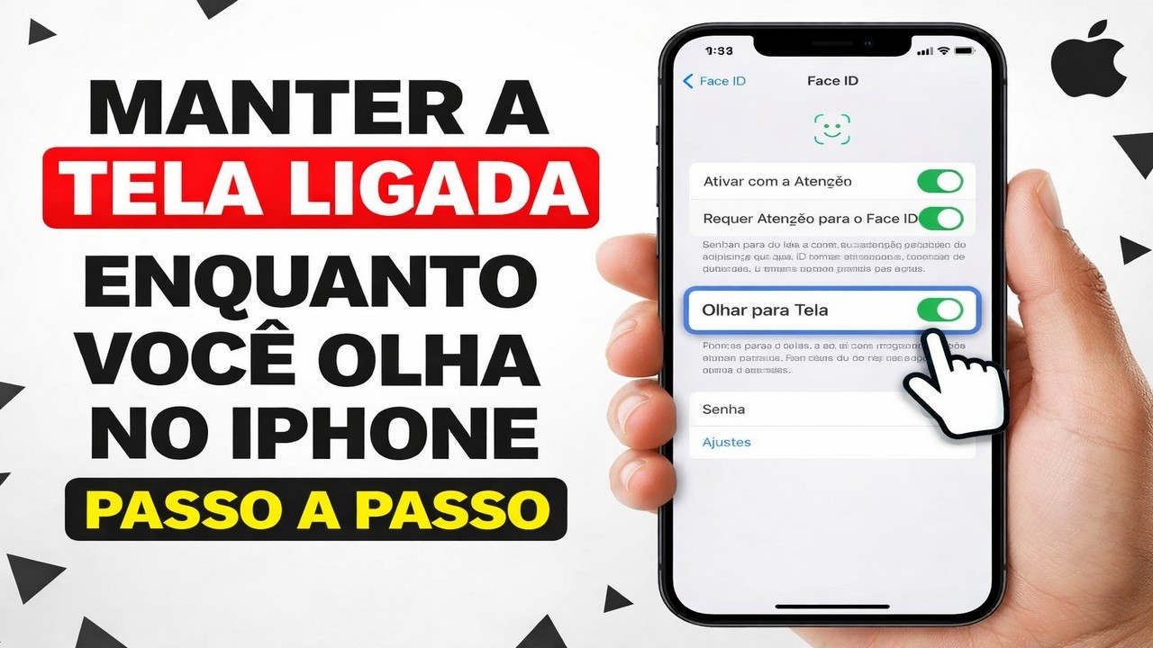 ► Manter a Tela Ligada enquanto Você Olha no iPhone Passo a Passo