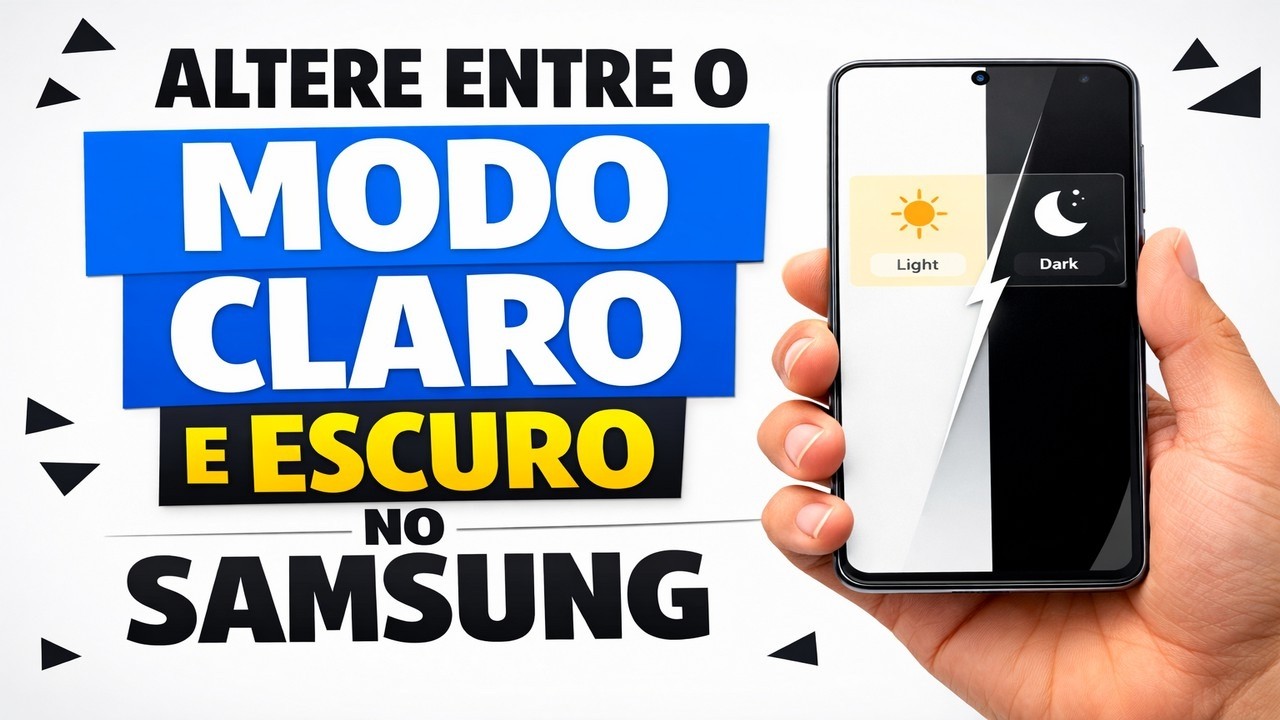 ► Altere entre o modo claro e escuro no Samsung