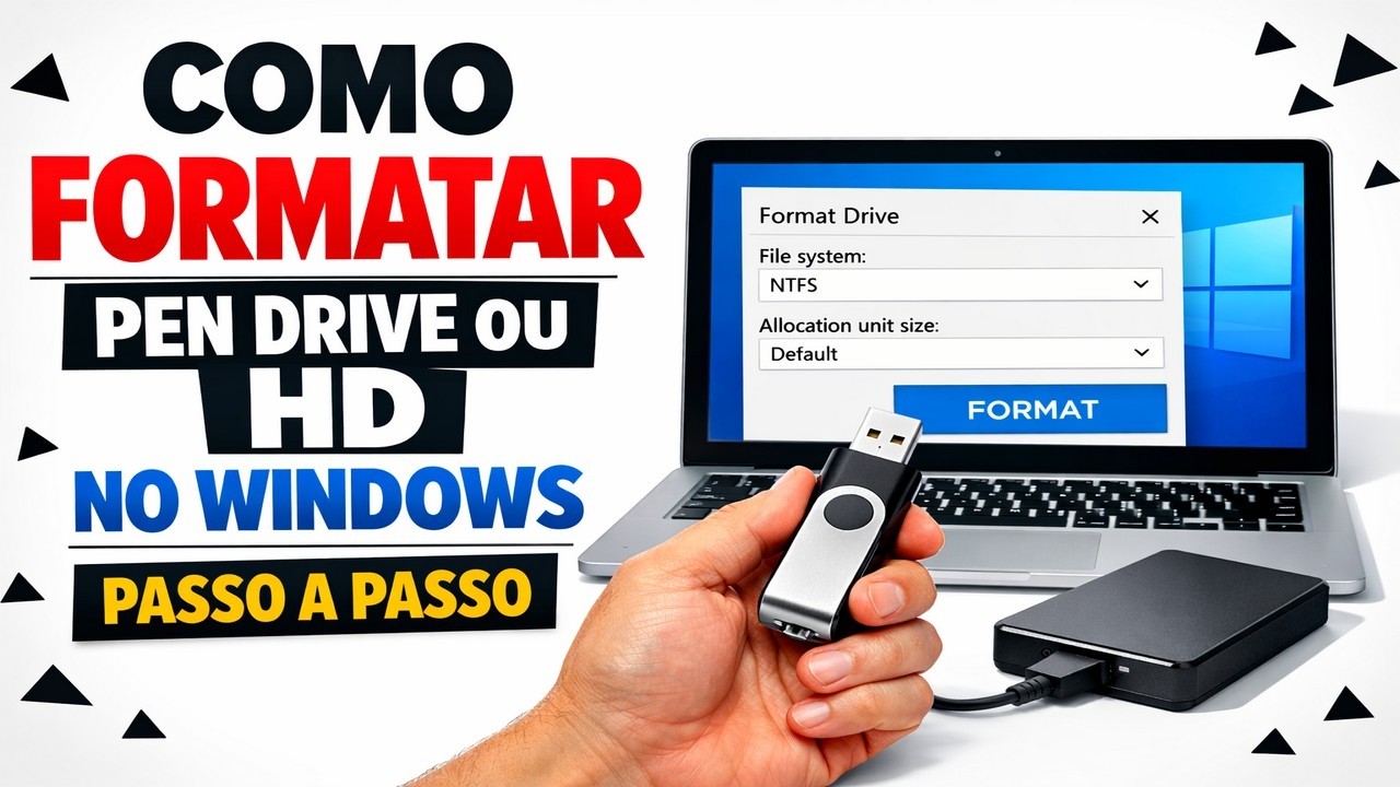 ► Como Formatar Pen Drive ou HD no Windows Passo a Passo