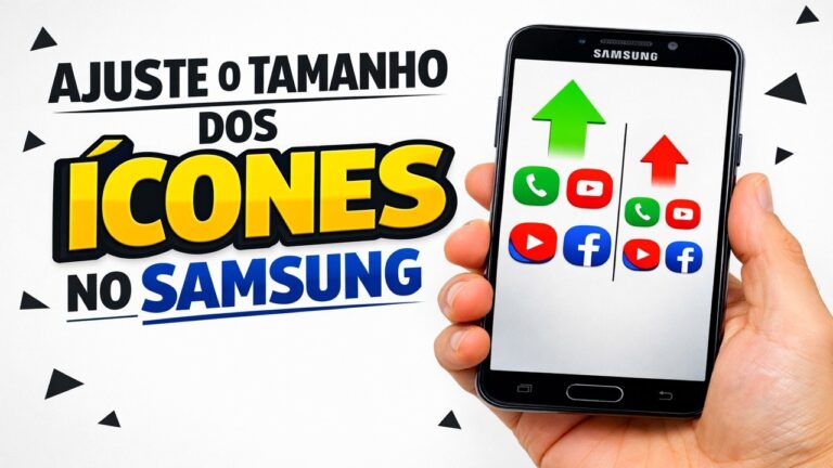 ► Ajuste o tamanho dos ÍCONES no Samsung