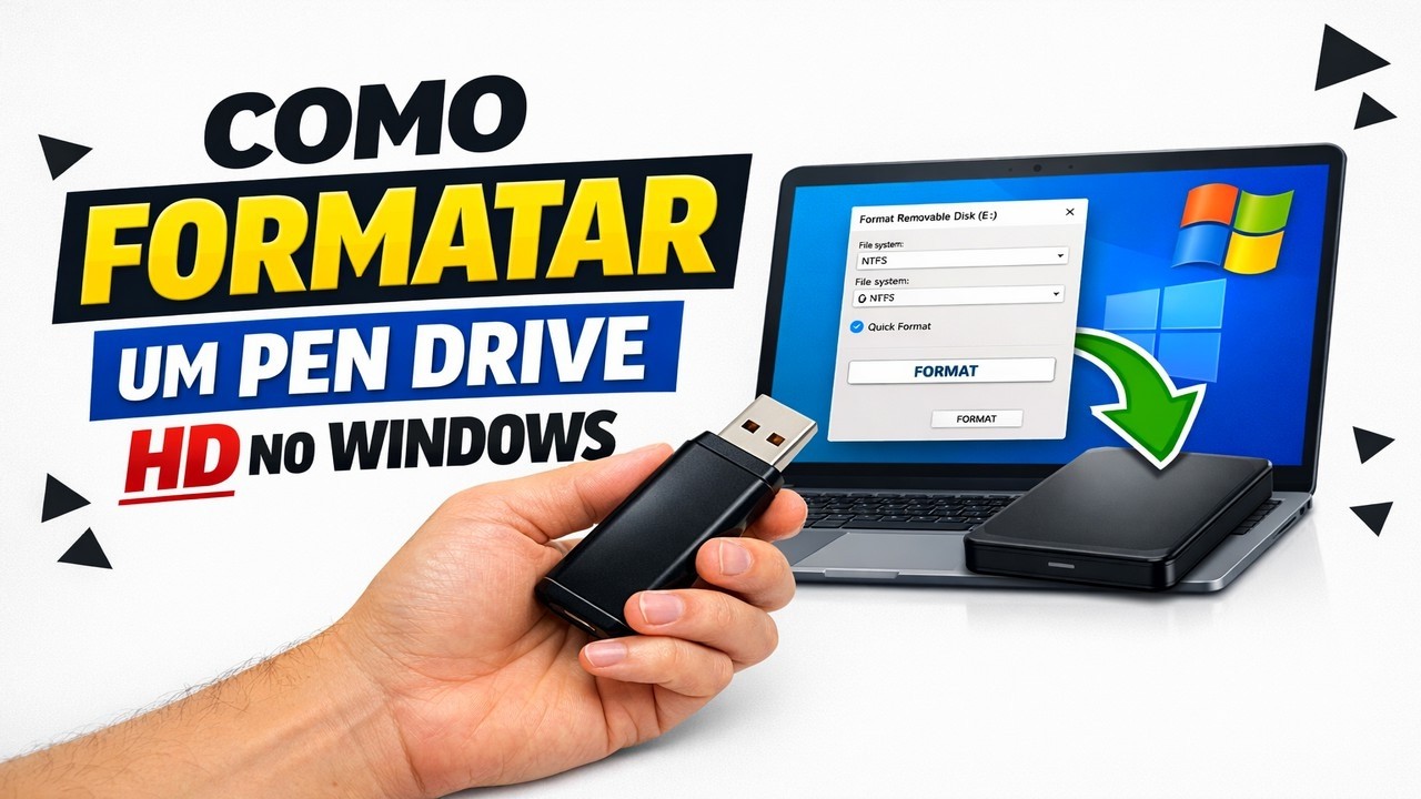 ► Como FORMATAR um Pen Drive HD no Windows