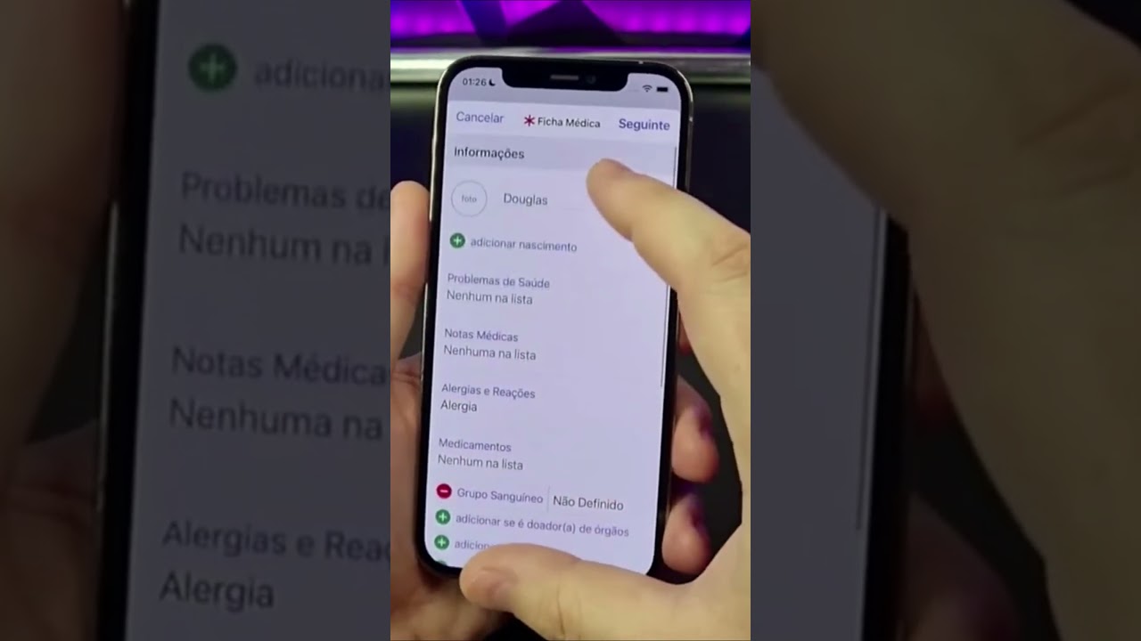 ADICIONE SUAS INFORMAÇÕES MÉDICAS NO IPHONE #Shorts