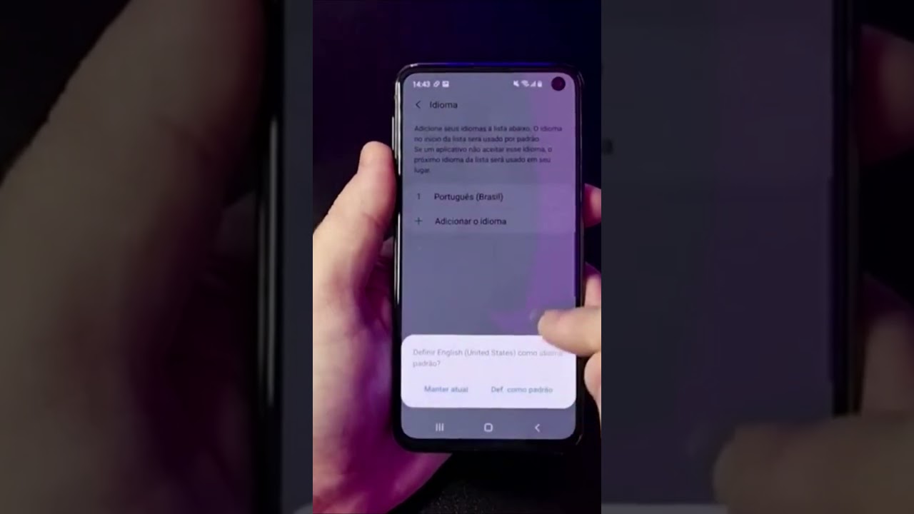 MUDE O IDIOMA DO SEU SAMSUNG DE FORMA SIMPLES #Shorts