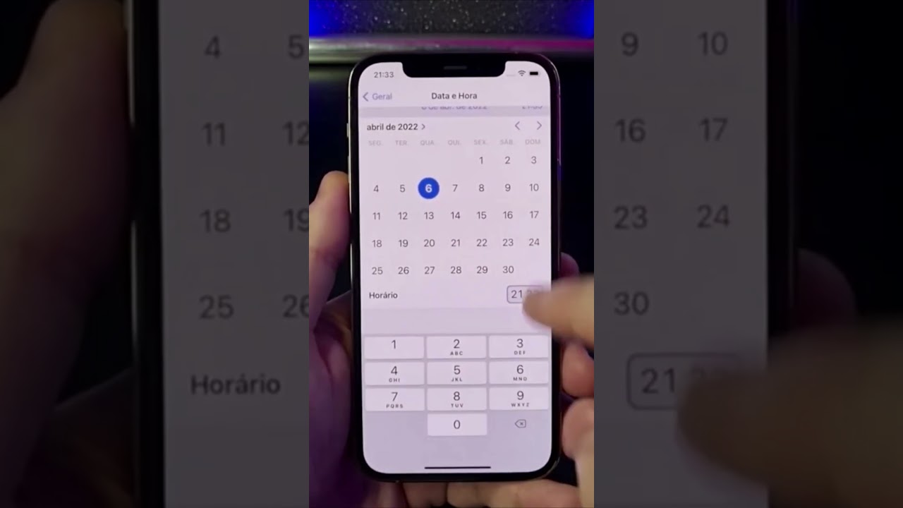 COMO CONFIGURAR DATA E HORA MANUALMENTE NO IPHONE #Shorts