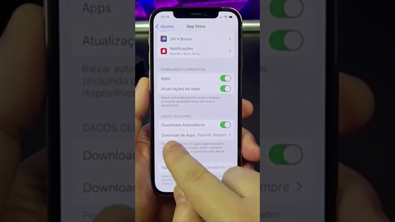 COMO ATUALIZAR APLICATIVOS USANDO DADOS MÓVEIS NO IPHONE #Shorts