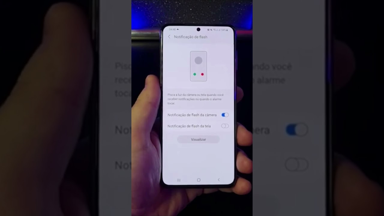 Ative o alerta de luz para notificações no Samsung #Shorts
