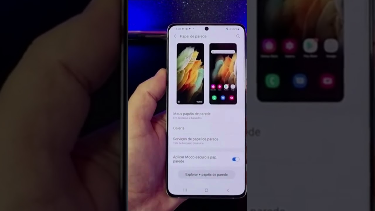 ► Personalize a tela do Samsung mudando o papel de parede facilmente #Shorts