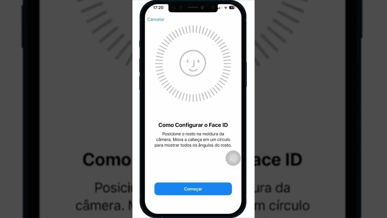 COMO CADASTRAR ROSTOS NO FACE ID DO IPHONE #Shorts