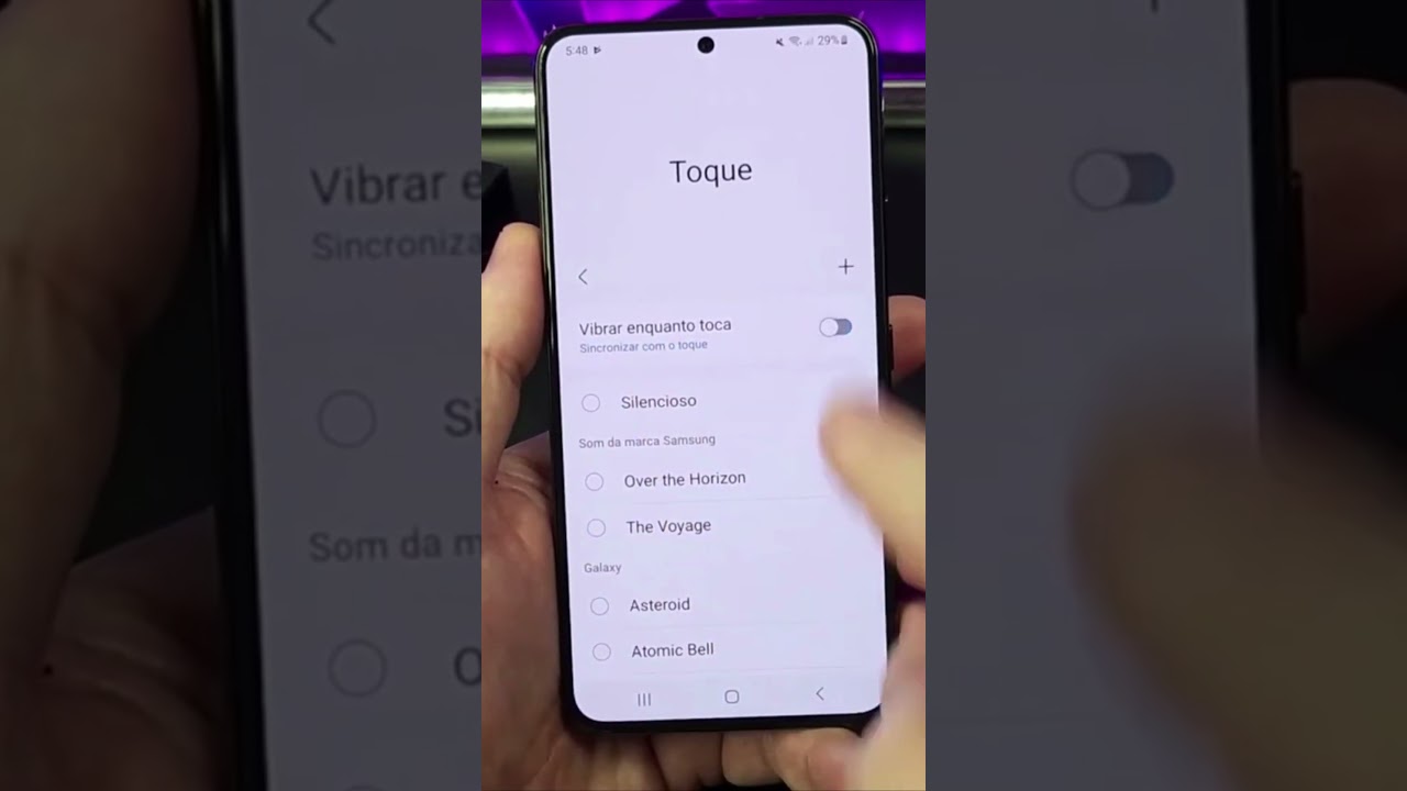 COMO LIGAR OU DESLIGAR A VIBRAÇÃO NO GALAXY #Shorts