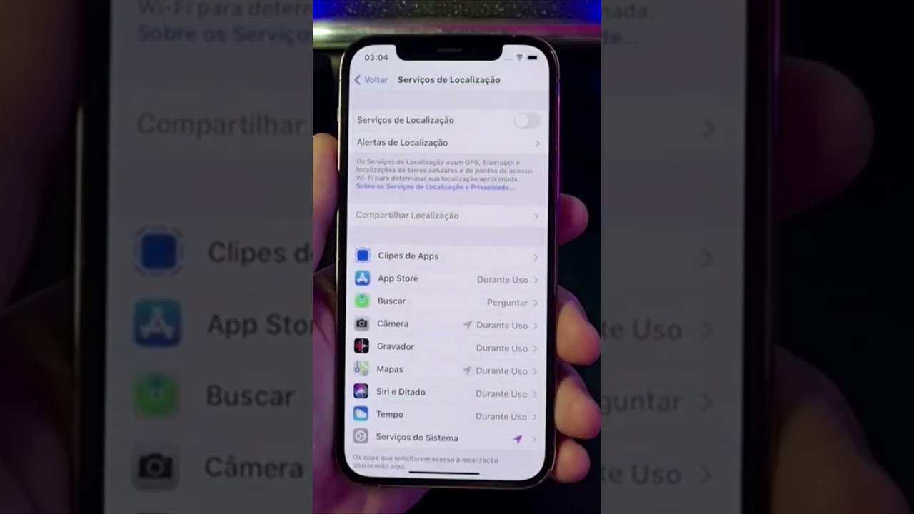COMO ATIVAR OU DESATIVAR O GPS NO IPHONE #Shorts