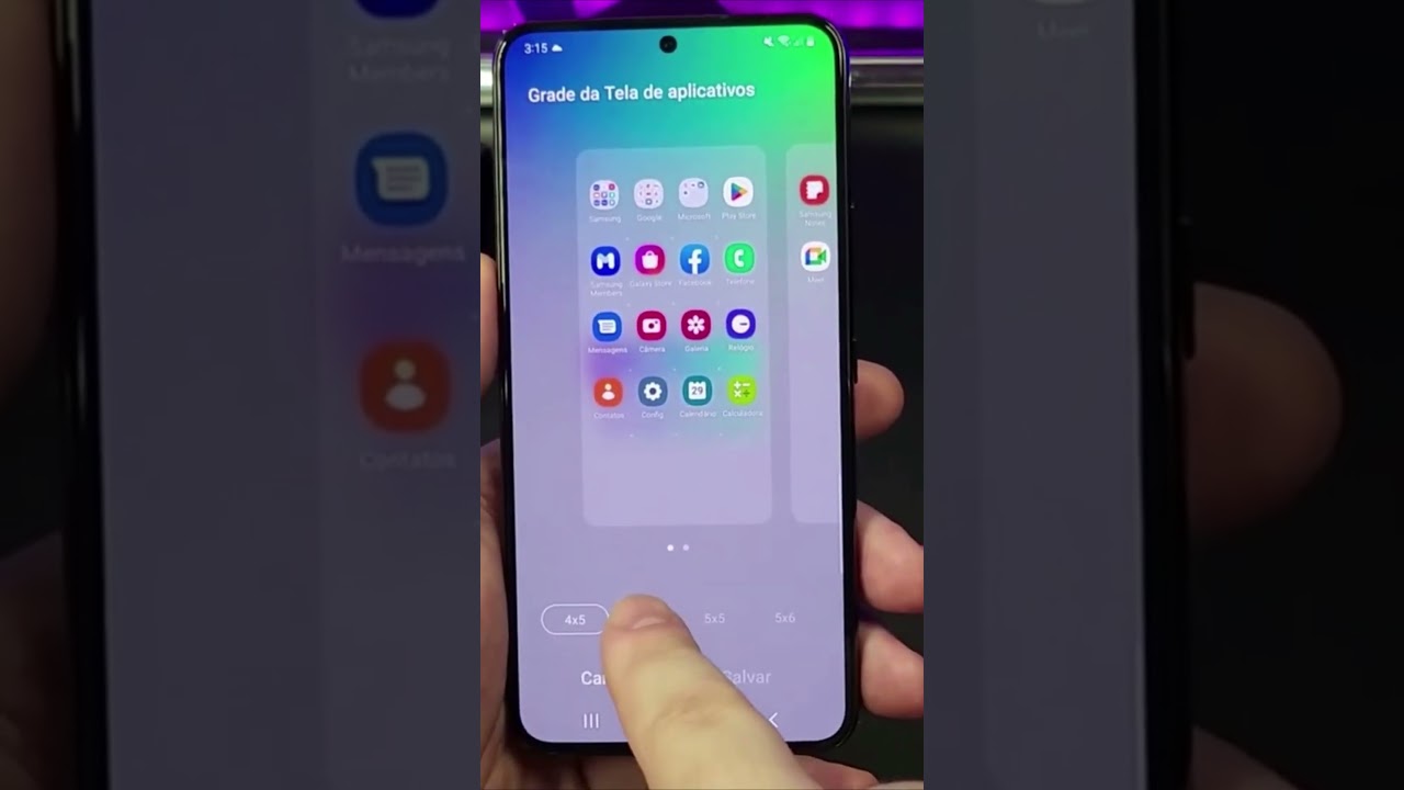 COMO CONFIGURAR O TAMANHO DOS ÍCONES NO SAMSUNG #Shorts