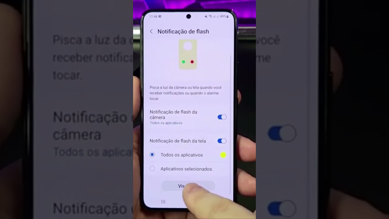 FAÇA A LANTERNA PISCAR NAS NOTIFICAÇÕES DO GALAXY #Shorts
