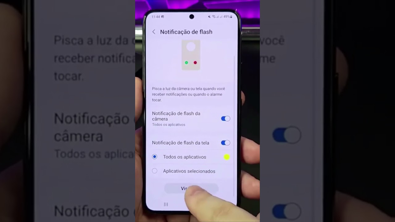 COMO FAZER A LANTERNA PISCAR NAS NOTIFICAÇÕES #Shorts