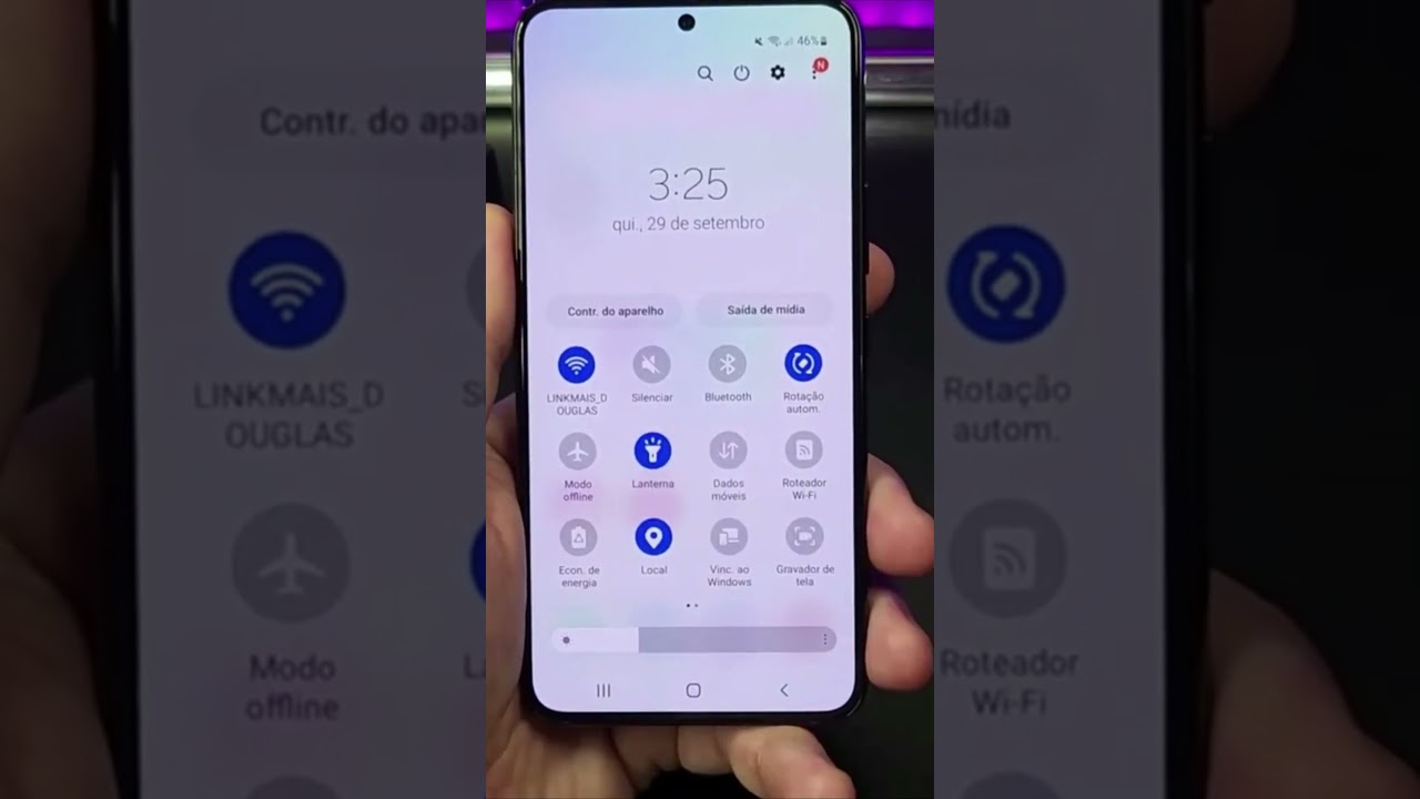 COMO LIGAR OU DESLIGAR A LANTERNA NO GALAXY #Shorts