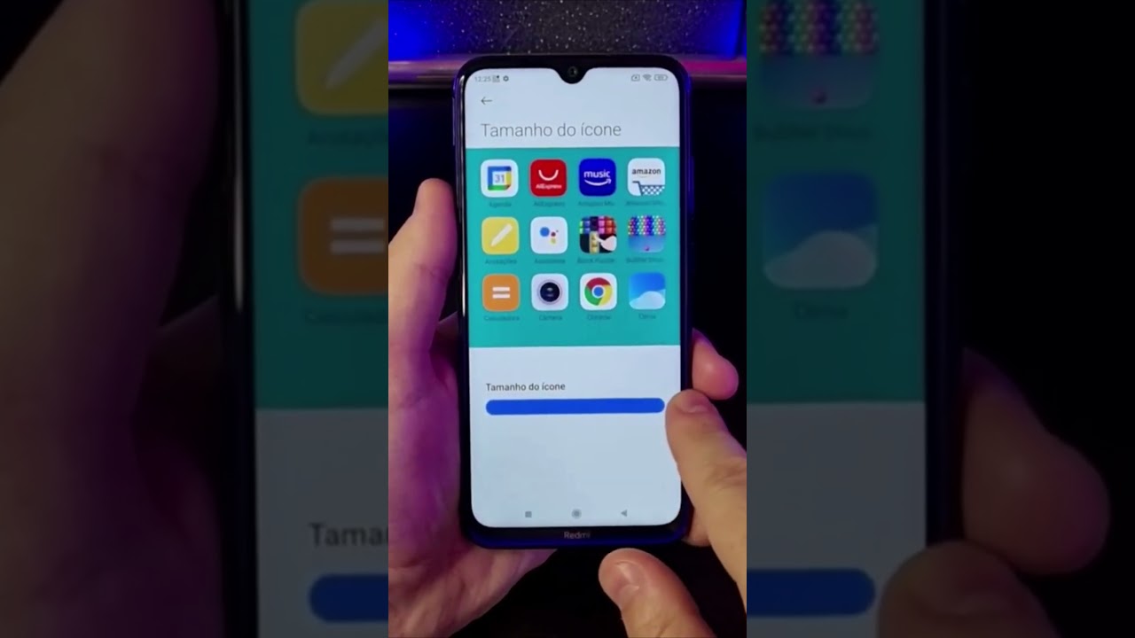 COMO MUDAR O TAMANHO DOS ÍCONES NO XIAOMI #Shorts